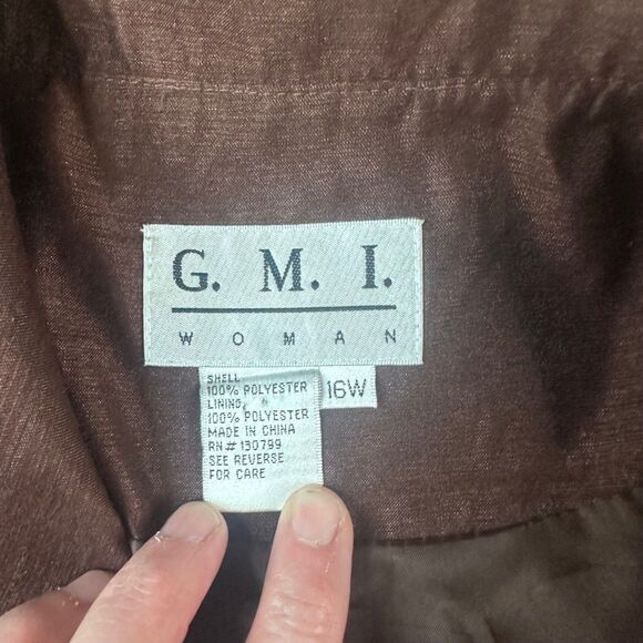 G.M.I. Woman Brown Embellished Jacket 16W Dressy Church/Special Event Wear - Picture 3 of 5